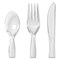 Dixie Cutlery Keeper Tray with Plastic Forks/Knives/Spoons - Clear (180/Box)